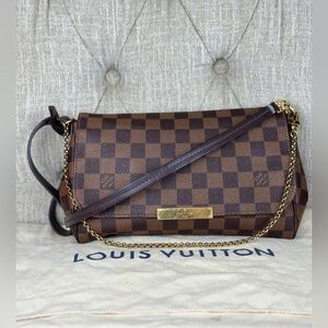 LOUIS VUITTON Favorite MM 2way Hand chain shoulder bag  Damier Ebene Used